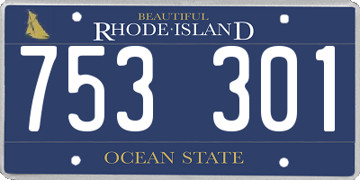 RI license plate 753301