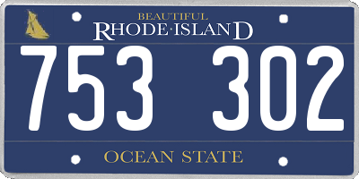 RI license plate 753302