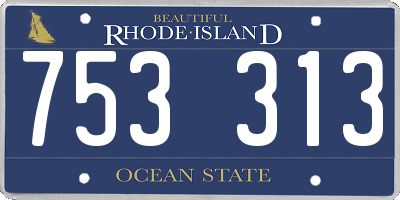 RI license plate 753313