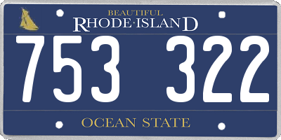 RI license plate 753322