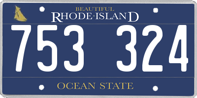 RI license plate 753324