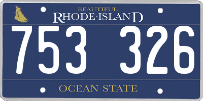 RI license plate 753326