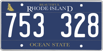 RI license plate 753328