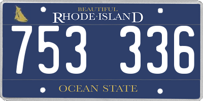 RI license plate 753336