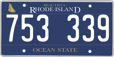RI license plate 753339