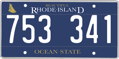 RI license plate 753341