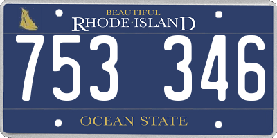 RI license plate 753346