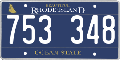 RI license plate 753348