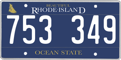 RI license plate 753349