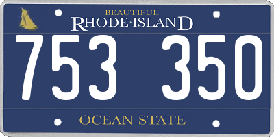 RI license plate 753350