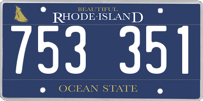 RI license plate 753351