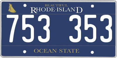 RI license plate 753353