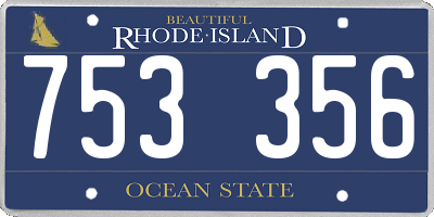 RI license plate 753356
