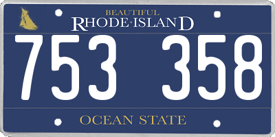 RI license plate 753358