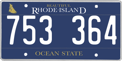 RI license plate 753364