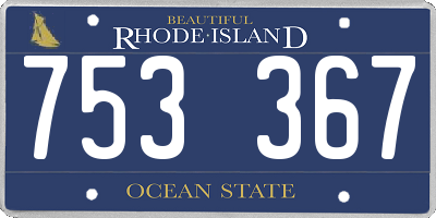 RI license plate 753367