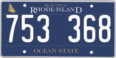 RI license plate 753368