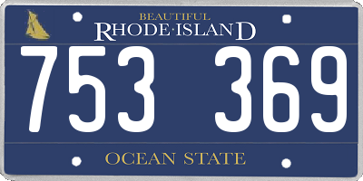RI license plate 753369