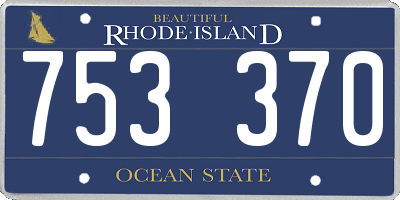 RI license plate 753370