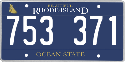 RI license plate 753371