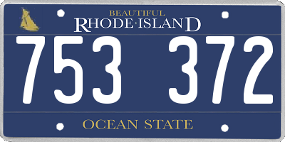 RI license plate 753372