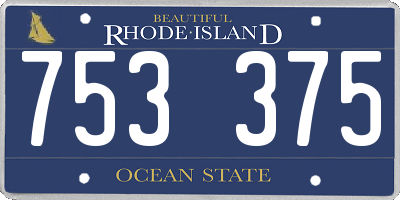 RI license plate 753375