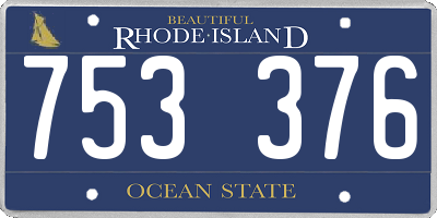 RI license plate 753376