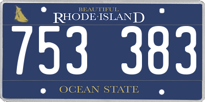 RI license plate 753383