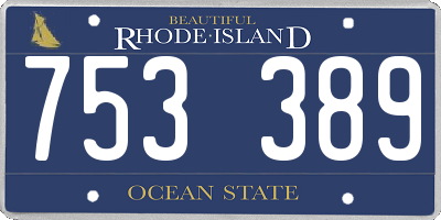 RI license plate 753389