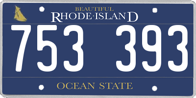 RI license plate 753393