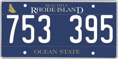 RI license plate 753395