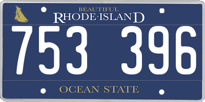 RI license plate 753396