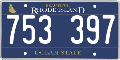 RI license plate 753397