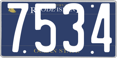 RI license plate 7534