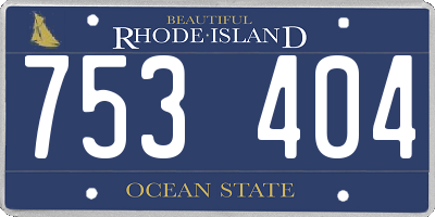 RI license plate 753404