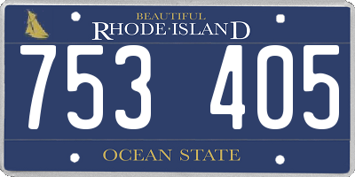 RI license plate 753405