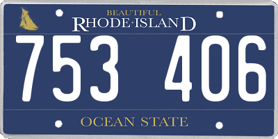RI license plate 753406