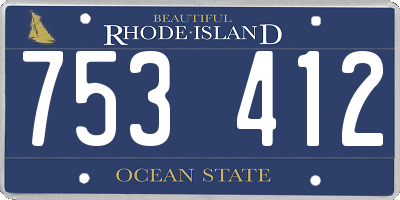 RI license plate 753412