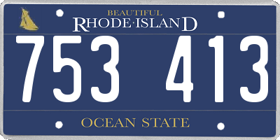 RI license plate 753413