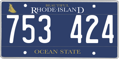 RI license plate 753424