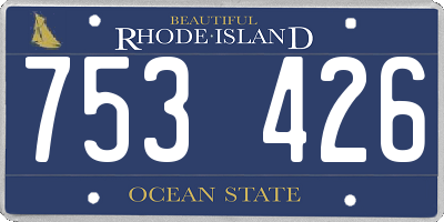 RI license plate 753426
