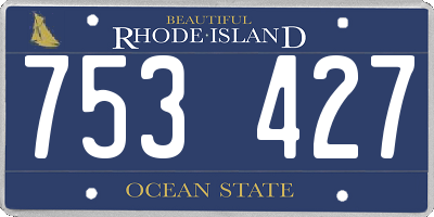 RI license plate 753427