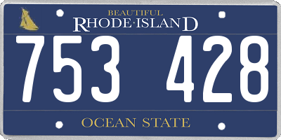RI license plate 753428