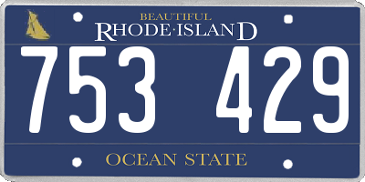 RI license plate 753429
