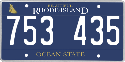 RI license plate 753435