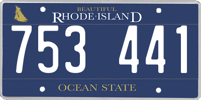 RI license plate 753441