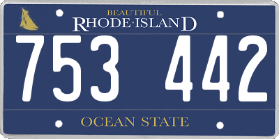 RI license plate 753442
