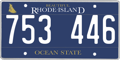 RI license plate 753446