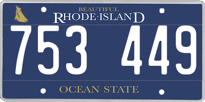 RI license plate 753449