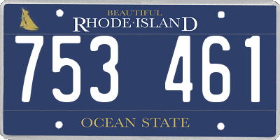 RI license plate 753461